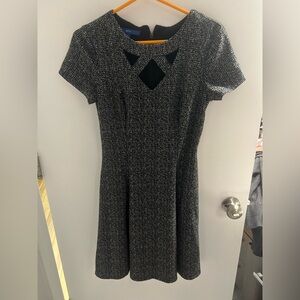 Apt. 9 Black and Gray Textured Dress